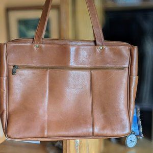 David King of boston leather laptop shoulder bag